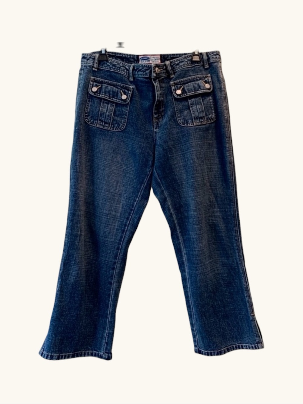 Y2K Old Navy Utility Denim – Retro Streetwear Straight Leg – Size 12